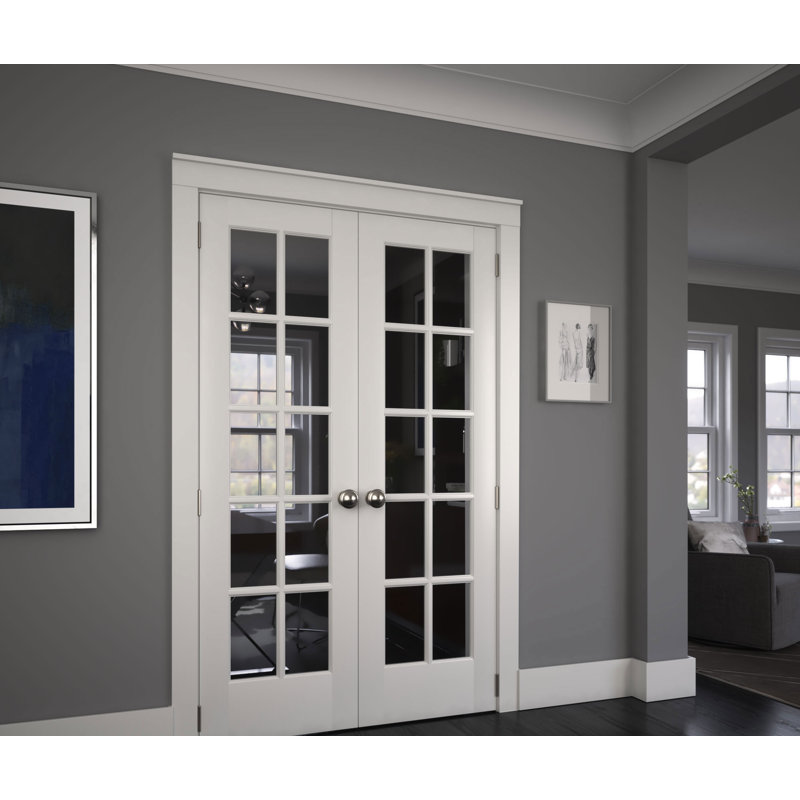 EightDoors Glass Wood Painted French Doors Wayfair